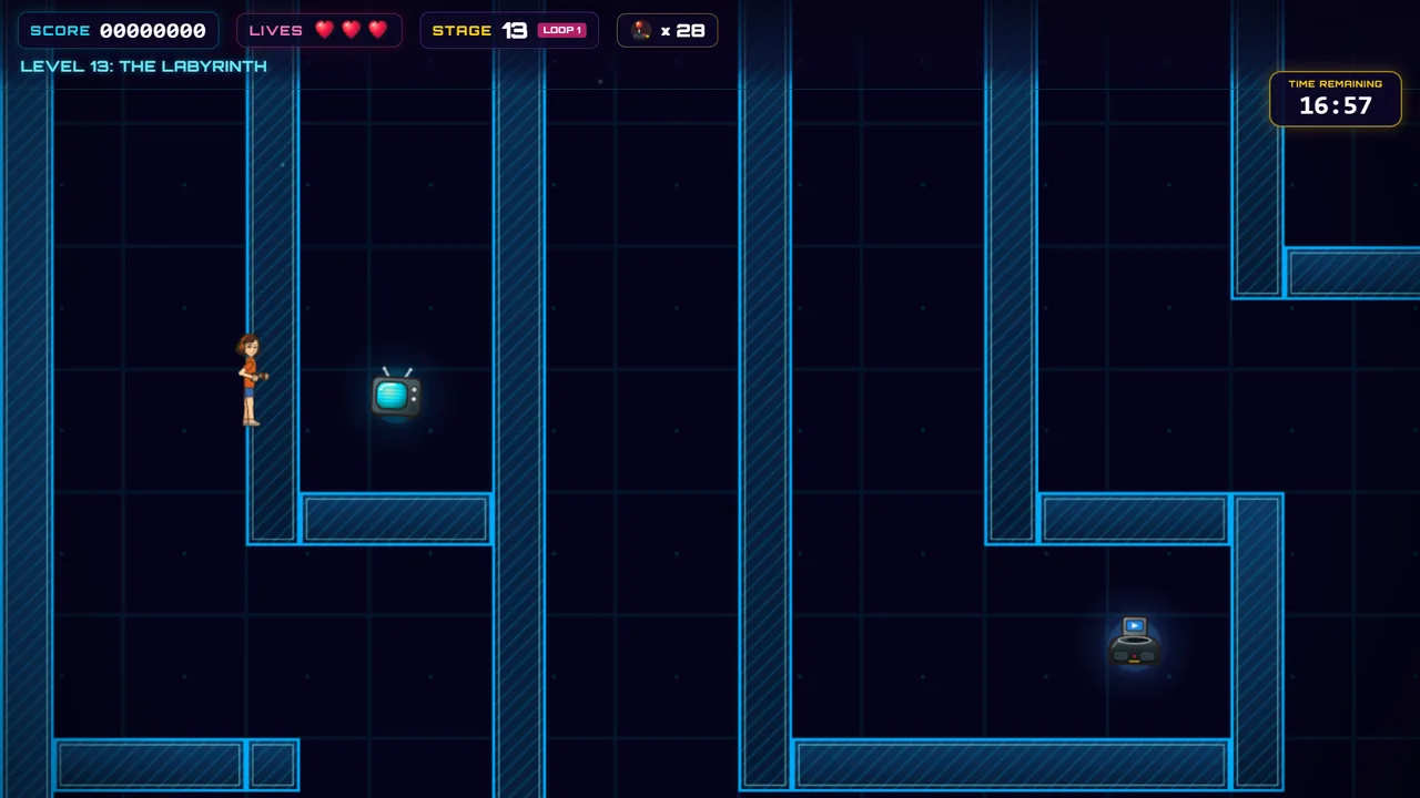 Il labirinto in stile Atari 2600